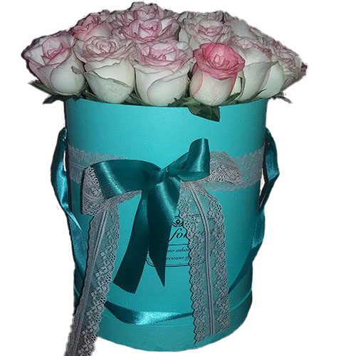 Фото товара 21 троянда "Джумілія" в коробці у Тернополі