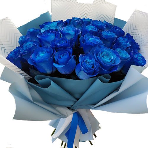 Фото товара 33 сині троянди (фарбовані) у Тернополі