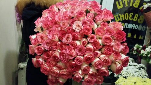 Фото товара 101 роза "Джумилия" у Тернополі