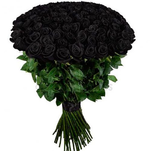 Фото товара 101 чорна троянда у Тернополі