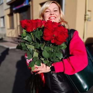 Фото товара 15 імпортних троянд у Тернополі