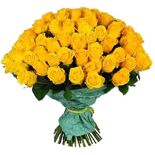 Фото товара 101 жовта троянда у Тернополі