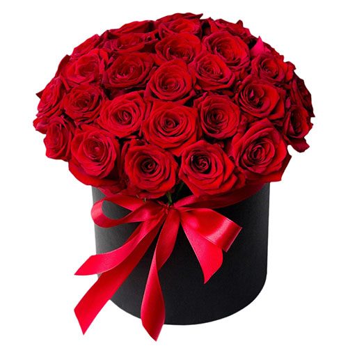 Фото товара 33 троянди в капелюшній коробці у Тернополі