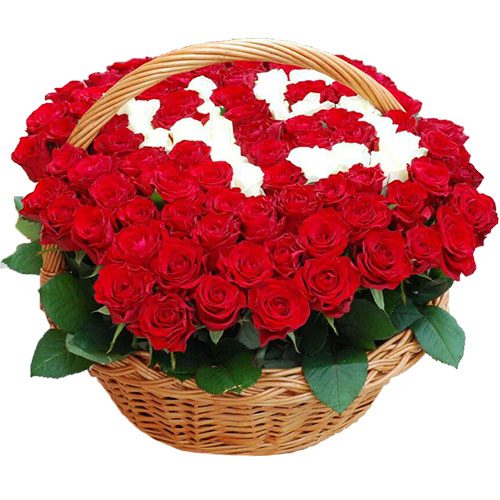 Фото товара 101 троянда з числами в кошику у Тернополі