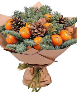Фото товара Новорічний букет з мандаринами у Тернополі
