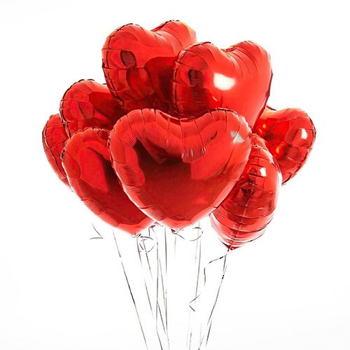 Фото товара Кульки фольговані у формі серця поштучно у Тернополі