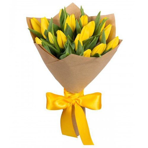 Фото товара 15 жовтих тюльпанів у Тернополі