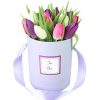 Фото товара 15 фіолетових тюльпанів з декором у Тернополі