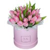 Фото товара 25 біло-рожевих тюльпанів у Тернополі