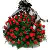 Фото товара 70 червоних троянд у кошику у Тернополі