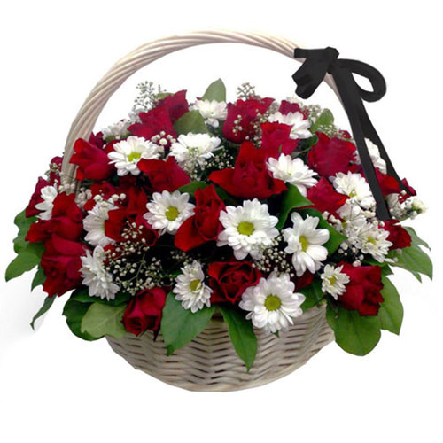 корзина цветов на похороны «Роза Тернополь»