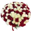 Фото товара 101 червона і біла троянда у Тернополі