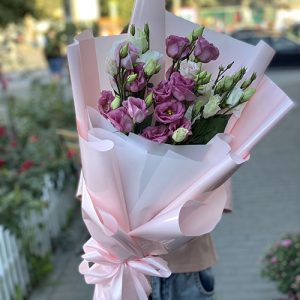 букет из белых и розовых эустом в Тернополе фото