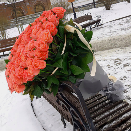 Фото товара 101 роза "Вау" у Тернополі