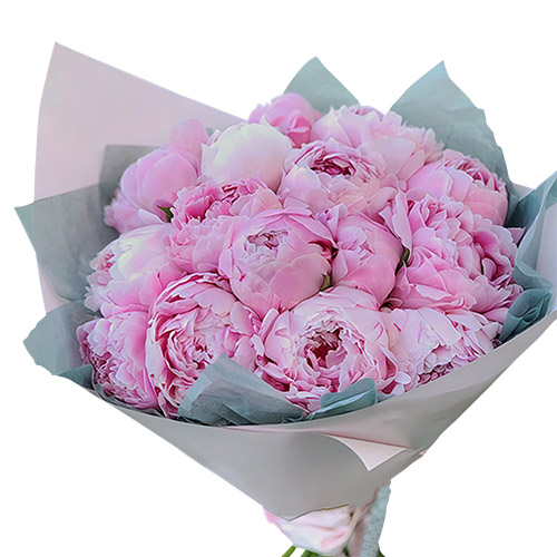 Фото товара 19 рожевих півоній у Тернополі