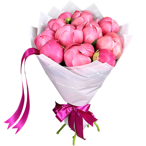 Фото товара 11 розовых пионов у Тернополі