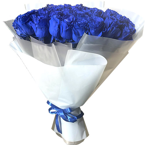 Фото товара 33 блакитні троянди (Еквадор) у Тернополі