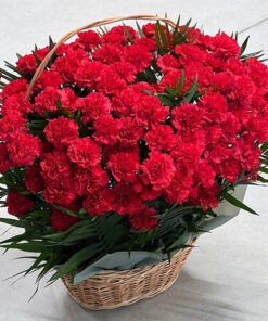 Фото товара 100 гвоздик у кошику у Тернополі